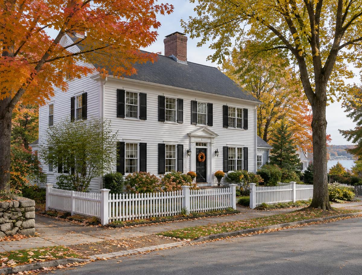 Traditional New England colonial home in Danvers area